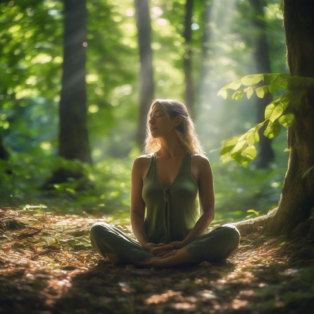 Woman Meditating in Nature