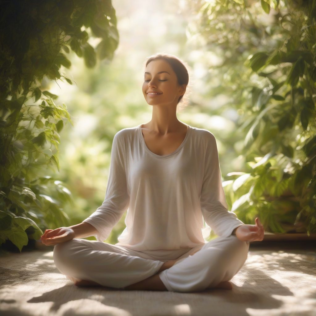 Woman Meditating Peacefully